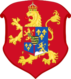 Arms of the Royal Family of Bulgaria 1909.svg
