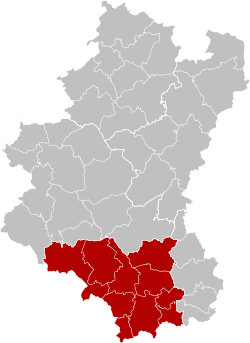 Arrondissement Virton Belgium Map.svg