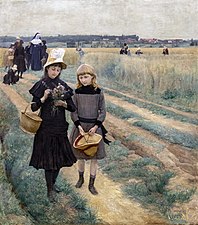 La Promenade du jeudi dans les champs (1888), musée des Augustins de Toulouse.