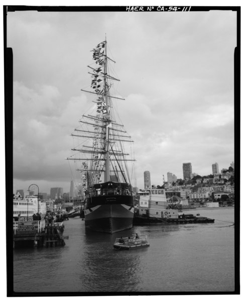 File:BALCLUTHA is moved from Pier 41 to Hyde Street Pier. - Ship BALCLUTHA, 2905 Hyde Street Pier, San Francisco, San Francisco County, CA HAER CAL,38-SANFRA,200-111.tif