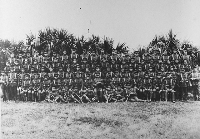 Bullock's Boys. The first contingent of the BVRC to the Lincolns, training in Bermuda for the Western Front, Winter 1914–15.