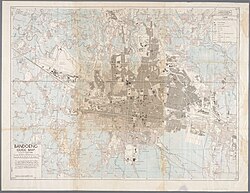 Town plans of Bandoeng dated 1933 and 1937