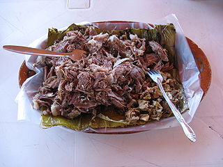 <span class="mw-page-title-main">Barbacoa</span> Style of cooked meat preparation originating in Latin America