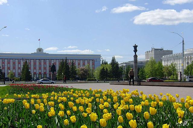 Krai Administration seat in the Soviets Square, Barnaul