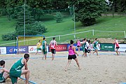 Deutsch: Beachhandball Europameisterschaften 2019 (Beach handball Euro); Tag 2: 3. Juli 2019 – Männer, Vorrunde Gruppe C, Nordmazedonien-Schweiz 0:2 (13:22, 18:19) English: Beach handball Euro; Day 2: 3 July 2019 – Women Preliminary Round Group A – Men Preliminary Round Group C – North Macedonia-Switzerland 0:2 (13:22, 18:19)