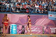 Deutsch: Beachhandball bei den Olympischen Jugendspielen 2018 in Buenos Aires; Tag 7, 13. Oktober 2018; Mädchen, Finale Argentinien-Croatien 2:0 English: Beach handball at the 2018 Summer Youth Olympics in Buenos Aires at 13 October 2018 – Girls Gold Medal Match – Argentina-Croatia 2:0 Español: Handball de playa en los Juegos Olimpicos de la Juventud Buenos Aires 2018 en 13 de octubre de 2018 – Partido por la medalla de oro femenino - Argentina-Croacia 2:0