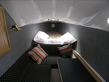 A bed on a boat is sometimes known as a berth Bed berth.jpg