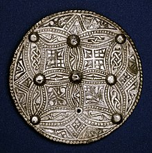 Sheet disc brooch, Beeston Tor hoard Beeston Tor silver sheet disc brooch.jpg