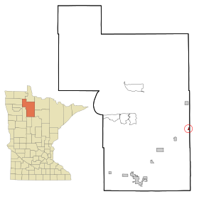Beltrami County Minnesota Incorporated and Unincorporated areas Funkley Highlighted.svg