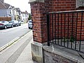 wikimedia_commons:1=File:Benchmark, Christchurch Methodist Church, Bexhill (2).jpg