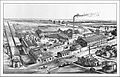 English: View of the Bentley's Eshald Well brewery in 1891, from Alfred Barnard Français : Vue de la brasserie de Bentley's Eshald Well en 1891, d'après Alfred Barnard