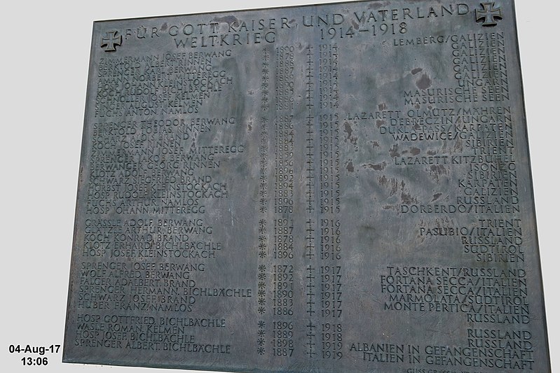 File:Berwang - WWI war memorial tablet (37905670301).jpg