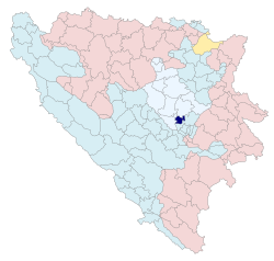 Položaj općine Breza u Bosni i Hercegovini