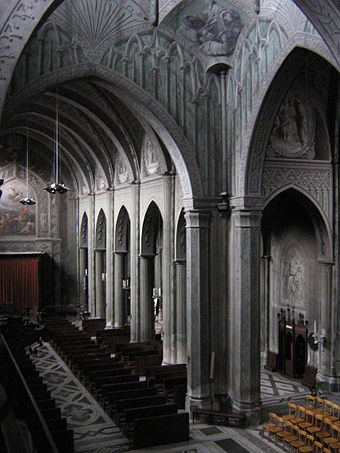 The interior of the cathedral in Biella is a masterpiece of trompe-l'œil