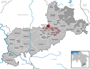 Poziția localității Bilshausen