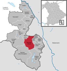 Läget för Bischofswiesen i Landkreis Berchtesgadener Land