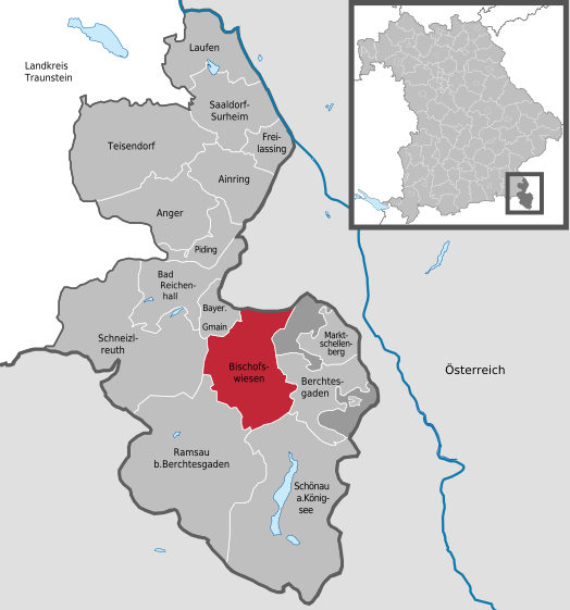 Kaart van Bischofswiesen