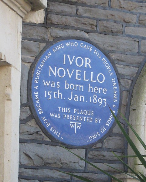 File:Blue Plaque-Ivor Novello.jpg