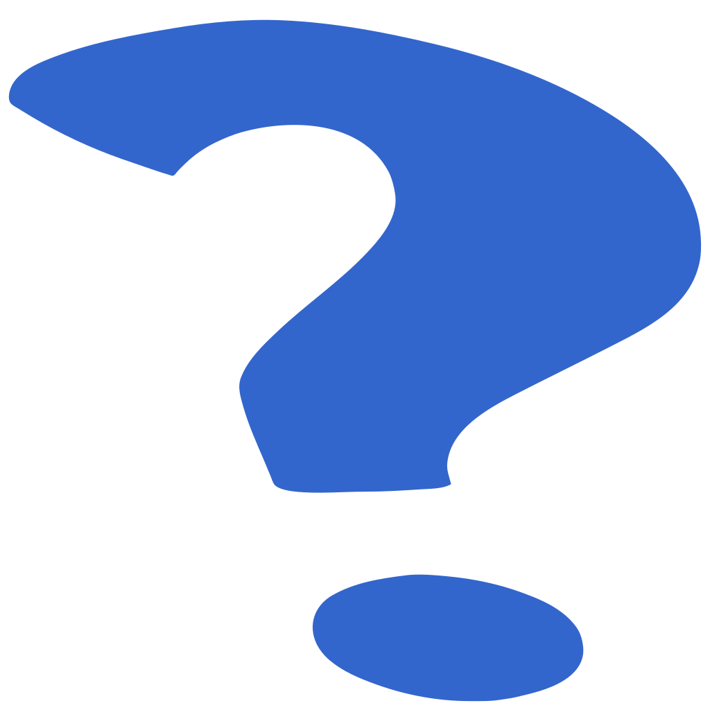 blue question marks