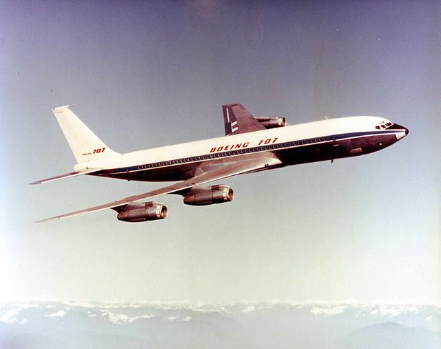 The Boeing 707, the first commercially successful jetliner
