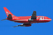 Boeing 737-200 of SAT Airlines at Vladivostok Airport (10754684085).jpg