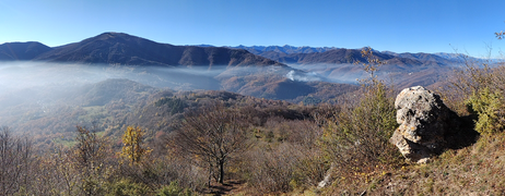 Panorama verso sud, con il Bric Mindino