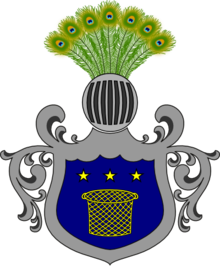 A modern presentation of the Brodtkorb coat of arms. Brodtkorb coat of arms color.png