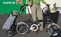 Folding bike with shopping trailer