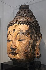 Thumbnail for File:Bronze head of the Buddha, V&amp;A London 02.jpg