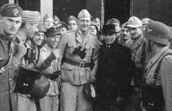 Skorzeny with the liberated Mussolini