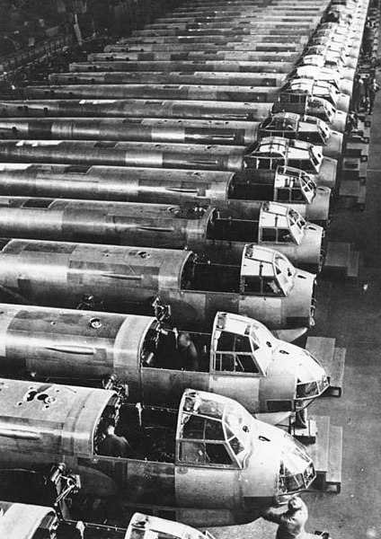 Ju 88 assembly line, 1941