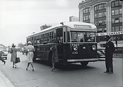 Bus arriving at Kenmore Square, 1940s.jpg