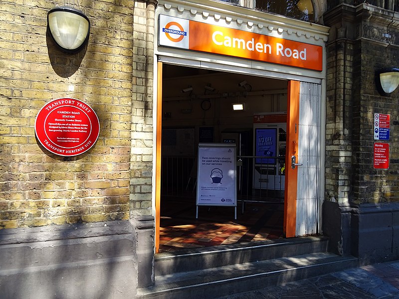 File:Camden Road station plaque Camden Road Camden NW1 9LS (1).jpg