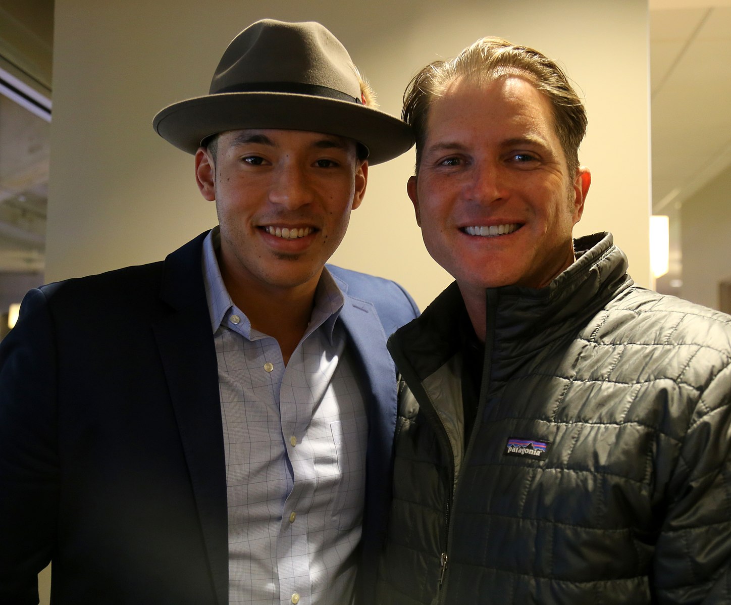File:Carlos Correa meets Royals legend Mike Sweeney (22423282197).jpg.