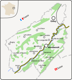 Localização do República de Saugeais