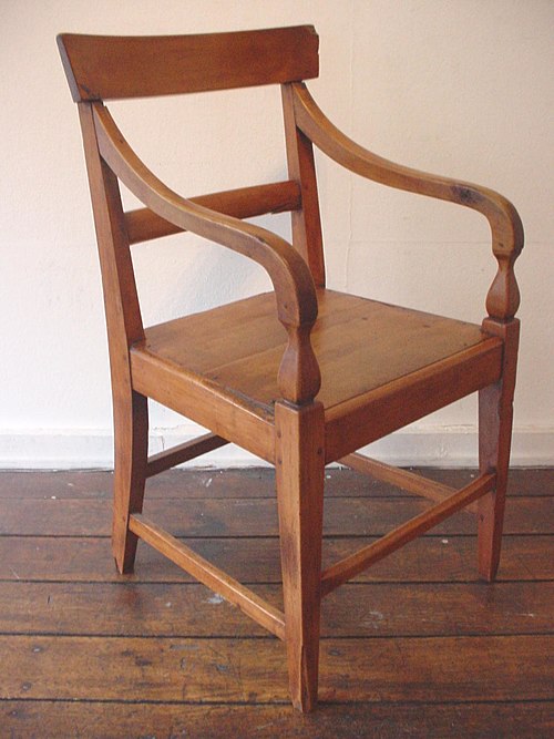 The 'Johnny Jones' chair, a very rare early example of domestic New Zealand made seated furniture.