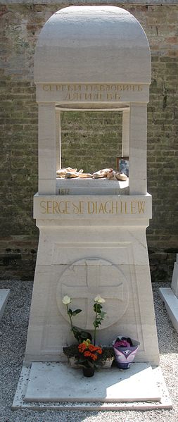 Diaghilev's gravestone, Isola di San Michele, Orthodox section, Venice, Italy (April 2011)