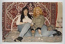 Claudia Pia Baudracco (left) and Maria Belen Correa (right) in 1993. Image from the Archivo de la Memoria Trans. Claudia Pia Baudracco y Maria Belen Correa.jpg