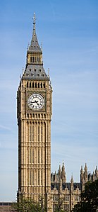 Clock Tower - Palace of Westminster, London - September 2006-2.jpg