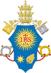 Coat of Arms of Pope Francis (Unofficial variant with papal tiara).svg