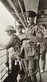 Colonel Holmes (Brigadier), Colonel Watson (O.C. Infantry), and Colonel Paton, with Captain Goodsall scanning the hills for wireless station at Bita Paka, 1914, F. S. Burnell