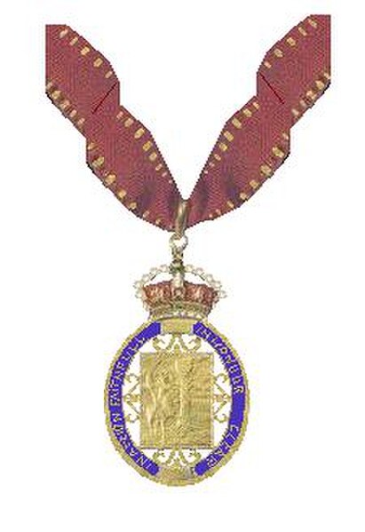 The riband and badge of a Member of the Order of the Companions of Honour