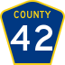 County Road 42 marker