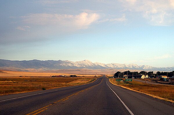 The Crowsnest Highway near Cowley