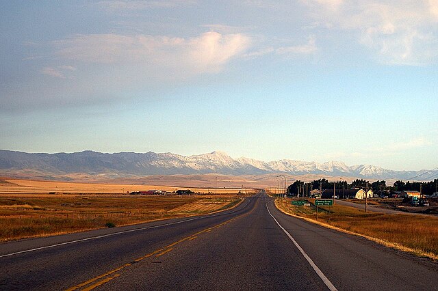 The Crowsnest Highway near Cowley