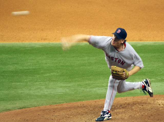 Curt Schilling pitched and won Game 2, allowing only one run in five innings.