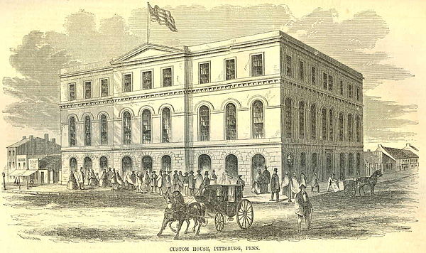 Custom house of Pittsburg 1857, a customer of Linus Yale