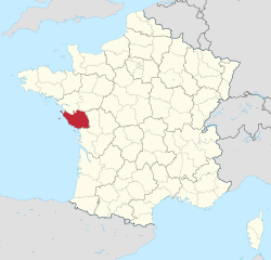 Разположение на Вандея във Франция