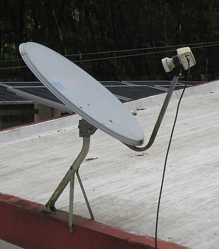 A DTH Satellite dish from India.