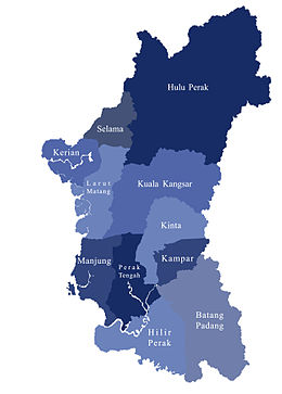 Daerah (districts) in Perak
